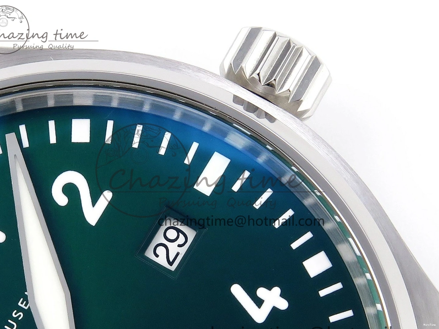 MIROTIME 0514 Pilot Mark XX IW328205 ZF 1:1 Best Edition Green Dial on Brown Leather Strap A UrbanStyle 7029